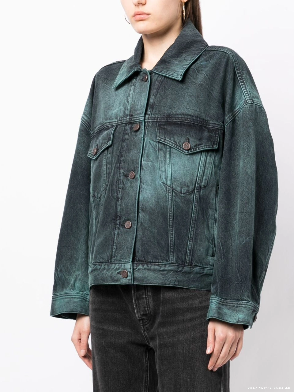 Cheap denim oversized Women jacket Stella tie-dye McCartney 0330